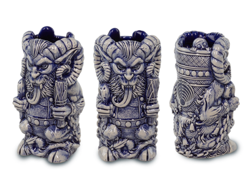 Krampus mug three views