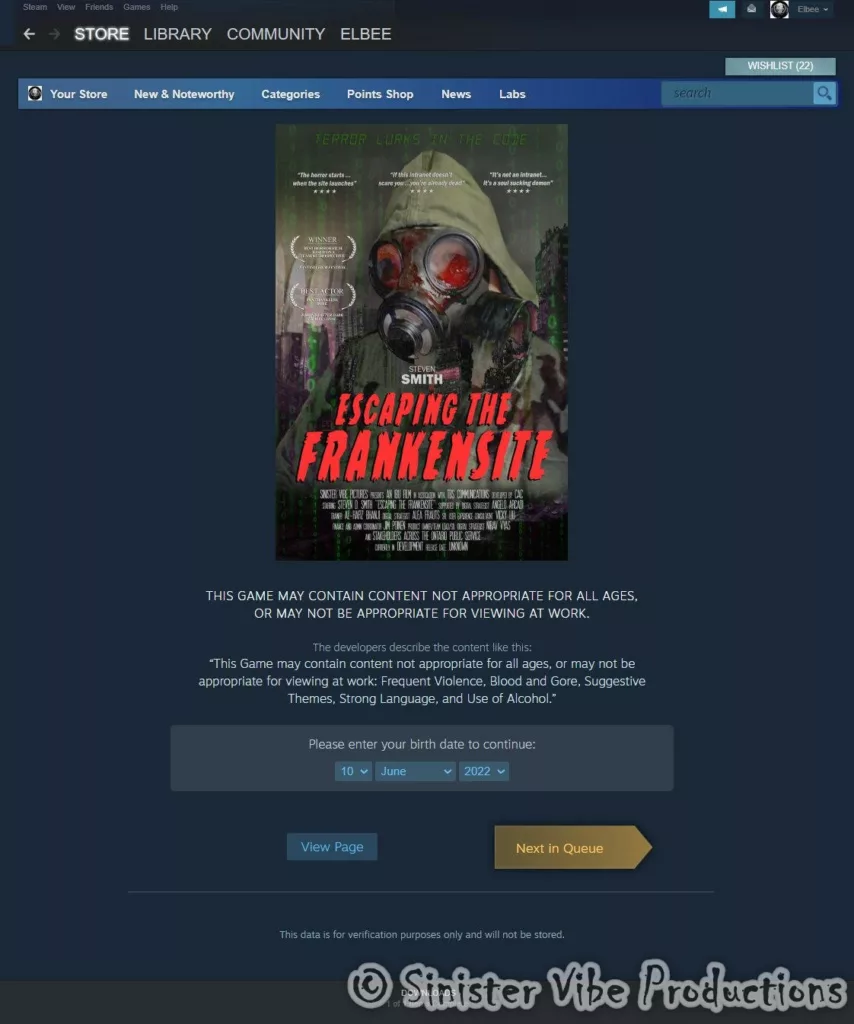 Escaping the Frankensite - The Game