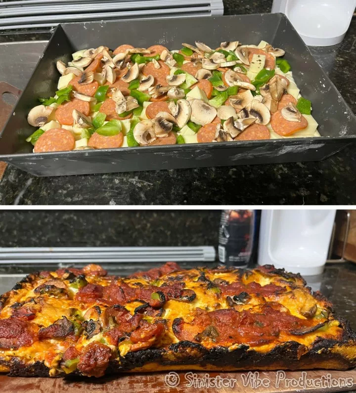 Detroit style pizza photo